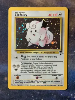 Clefairy 6/130 Base Set 2 Holo Rare Holographic 2000 Vintage WOTC Pokemon LP - Image 3