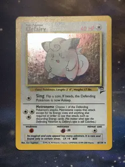 Clefairy 6/130 Base Set 2 Holo Rare Holographic 2000 Vintage WOTC Pokemon LP - Image 5