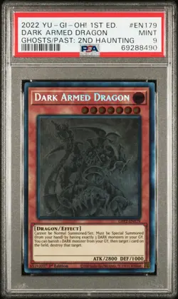 Yugioh Dark Armed Dragon GFP2-EN179 PSA 9 Mint Ghosts Past 2nd Haunting 1st Ed - Image 1