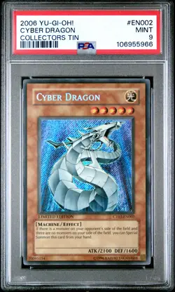 2006 YU-GI-OH! COLLECTORS TIN #EN002 CYBER DRAGON PSA 9 - Image 1