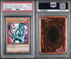 Yugioh Blue-Eyes White Dragon MAMA-EN104 PSA 9 Mint Secret Pharoah's Rare 1st Ed - Image 3