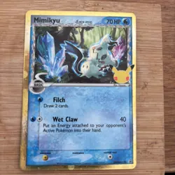 Pokemon Mimikyu TCG Delta Species SWSH136 Promo Card Celebrations Holo Rare NM/M - Image 1