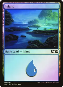 MTG FOIL Island (#265) - Core Set 2020 Card # 265 - Image 1