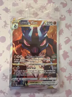Pokemon TCG Lucario VSTAR SWSH291 Crown Zenith ETB Promo Card, Sealed - Image 1