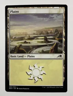 MTG Kamigawa Neon Dynasty Plains 284/302 Magic the Gathering - Image 1