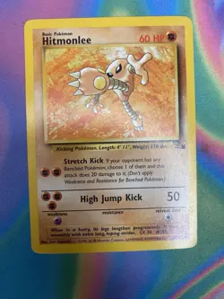 Pokemon TCG Hitmonlee 7/62 Fossil Set Rare Unlimited - Image 1
