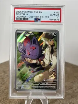 N'S Zorua Journey Together ETB Pokemon Center Stamped - PSA 10 - Image 1