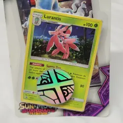 2017 Sun & Moon Guardians Rising sealed 1 booster pack Pokemon TCG Lurantis coin - Image 4