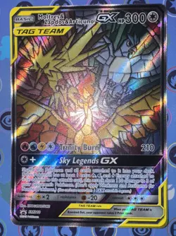 2019 Pokemon TCG Moltres Zapdos Articuno GX SM210 Hidden Fates ETB Promo - Image 1