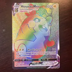 2020 POKEMON MORPEKO VMAX 204/202 RAINBOW SECRET RARE SWORD & SHIELD WOW NM - Image 1