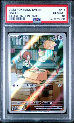 2023 POKEMON SVI EN-SCARLET & VIOLET ILLUSTRATION RARE #211 RALTS PSA 10 - Image 1