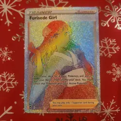 Furisode Girl 205/195 Rainbow Full Art Silver Tempest Pokemon Card NM - Image 1