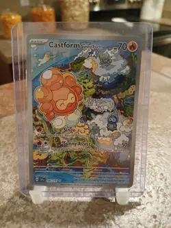Pokemon TCG Castform Sunny Form Holo Card 195/191 Sv08: Surging Sparks - Image 1