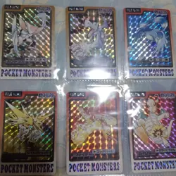Pokemon 1997 Bandai Carddass Prism 17 Card Complete Charizard Pikachu Mew LP-MP - Image 4