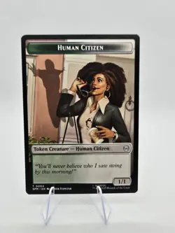 Copy 1 / Human Citizen 4 - Token - SPM - NM - MTG Magic the Gathering Spider Man - Image 2