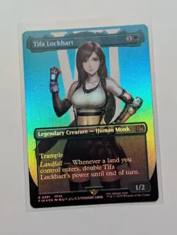 *One Damage Speck On Front* Tifa Lockhart Final Fantasy 0391 MTG Borderless Foil - Image 1