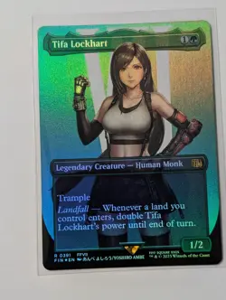 *One Damage Speck On Front* Tifa Lockhart Final Fantasy 0391 MTG Borderless Foil - Image 5