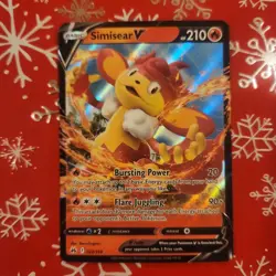 Simisear V 022/159 Basic Holo Ultra Rare Crown Zenith Pokemon TCG 2023 - Image 1