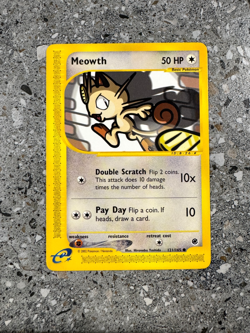 Pokemon TCG Cards Meowth 121/165 Expedition EXC-NM - Image 1