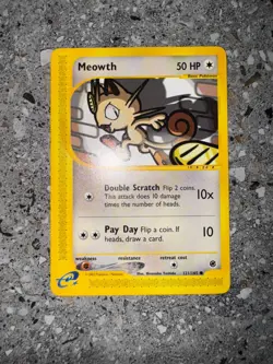 Pokemon TCG Cards Meowth 121/165 Expedition EXC-NM - Image 3