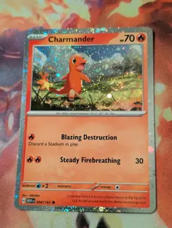 Charmander ~2x Swirl~ 004/165 Scarlet & Violet 151 Cosmos Holo Pokemon TCG NM - Image 2