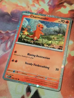 Charmander ~2x Swirl~ 004/165 Scarlet & Violet 151 Cosmos Holo Pokemon TCG NM - Image 4
