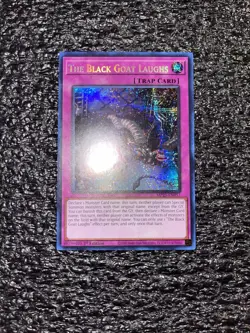 Yugioh! The Black Goat Laughs MP25-EN057 Prismatic Secret Rare 1st Edition NM - Image 1
