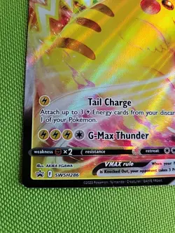 Pikachu Vmax Swsh286 Black Star Promo Holo Pokemon Card 2023 - Image 3