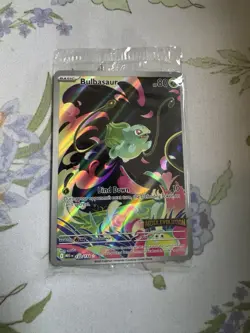 Pokemon TCG Bulbasaur Mega Evolution Promo Card Illustration Rare 133/132 - Image 1