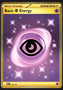 Basic Psychic Energy 207/165 151 Hyper Rare Gold Holo Pokemon TCG Card NM - Image 1