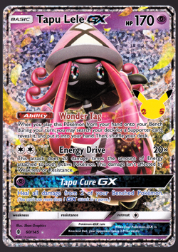 Tapu Lele GX 60/145 Celebrations Classic Collection Holo Pokemon TCG Card NM - Image 1