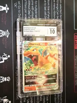 CGC 10 Charizard VSTAR 018/172 Gem Mint Brilliant Stars Holo Rare Pokemon Card - Image 1