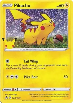 Pikachu (SWSH039) (General Mills Promo) Miscellaneous Cards​ - Near Mint Holofoi - Image 1