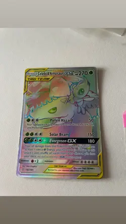 Celebi & Venusaur GX Holo Card 182/181 Secret Team Up Edition - Image 5