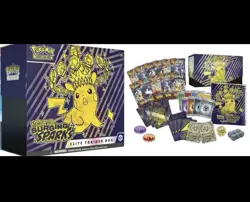 2 Pack 2025 Pokemon TCG Costco Surging Sparks ETB & Booster Bundle Trading Cards - Image 2