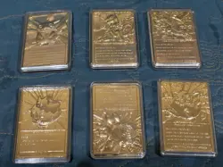 SET Of 6 Pokemon 23k Gold Plated Trading Cards 1999 Burger King. Charzard & More - Image 2