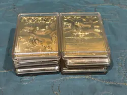 SET Of 6 Pokemon 23k Gold Plated Trading Cards 1999 Burger King. Charzard & More - Image 3