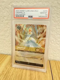 2023 Disney Lorcana Cinderella Ballroom Sensation Enchanted #205/204 EN 2 PSA 10 - Image 1