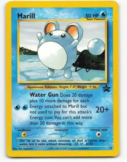 1999 Pokemon, WoTC Promos, #29 Marill, Black Star Promo (b) - Image 1