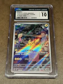 CGC 10 - Pikachu 173/165 - SAR - SV2a 151 - Japanese Pokemon TCG - Image 1
