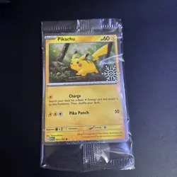 Sealed Pikachu 025/165 Pokemon Holiday Calendar 2025 Rare Stamp Promo - Image 1