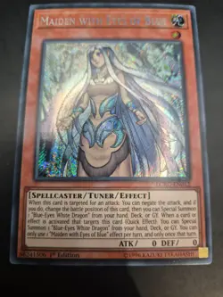 YUGIOH MAIDEN WITH EYES OF BLUE SECRET RARE EX LCKC-EN012 - Image 1