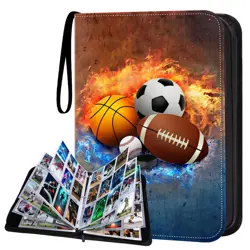 Sports Card Binder Sleeves,900 Pocket Sports Card Holder 50 Removable Sheets ... - Image 1