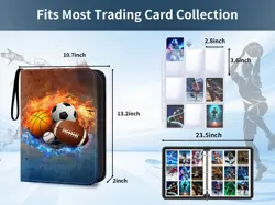 Sports Card Binder Sleeves,900 Pocket Sports Card Holder 50 Removable Sheets ... - Image 3