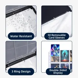 Sports Card Binder Sleeves,900 Pocket Sports Card Holder 50 Removable Sheets ... - Image 4