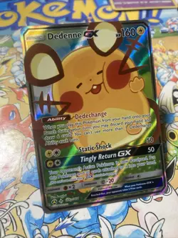 Pokemon TCG Dedenne GX Unbroken Bonds Holo Card 195/214 Full Art Ultra Rare - Image 2