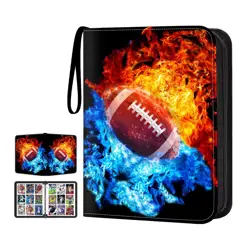 Football Card Binder with Sleeves,9-Pocket Trading Card Holder Card Collector... - Image 1