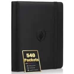 Premium 9 Pocket Card Binder for 540 Cards, PU Cover Trading Card Binder, Stu... - Image 1