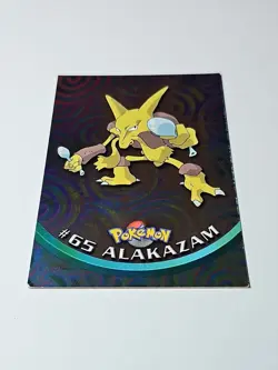 1999 #65 Alakazam Topps Pokemon Card Holo TV Animation Series - Image 2