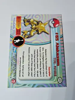1999 #65 Alakazam Topps Pokemon Card Holo TV Animation Series - Image 4